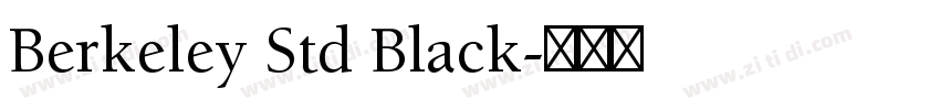 Berkeley Std Black字体转换
